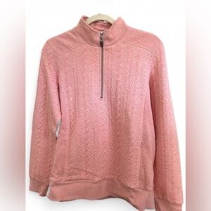Like New Orvis Pink CableKnit Pattern Top, Medium